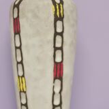 Vase vintage blanc d’allemagne de l’ouest jasba