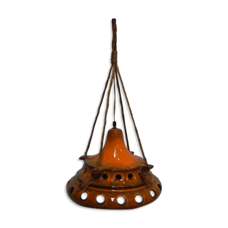 Ceramic orange vintage hanging lamp