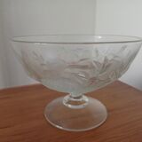 Coupe à fruits en verre décoré