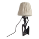 Ebony lamp with seated woman / 1930s