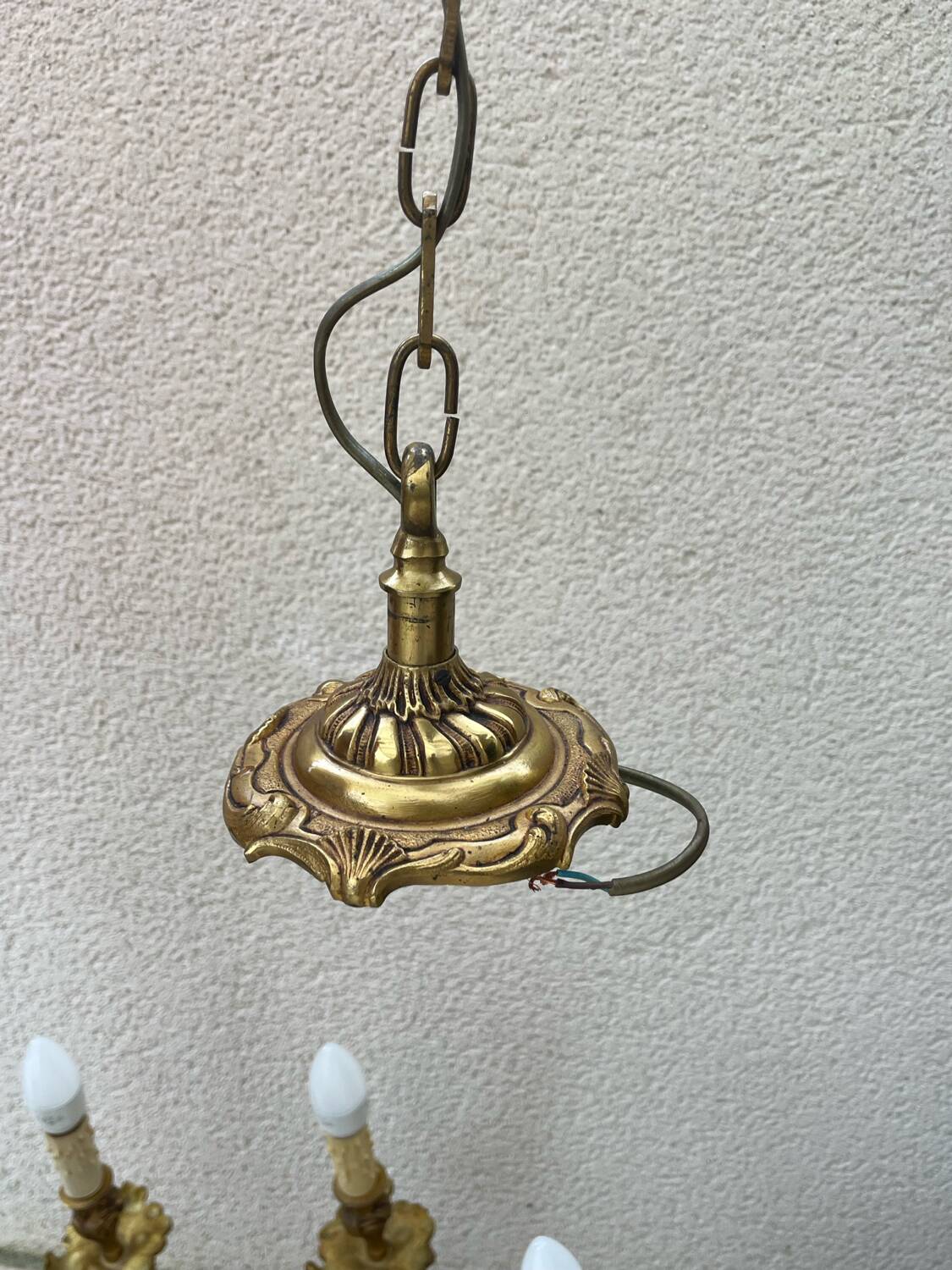 Vintage bronze louis xv style chandelier – 8 lights