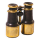 Pair of 1900 theater binoculars brass and restored leather
