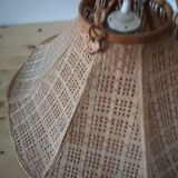 Vintage wicker pendant light