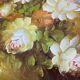 Oil on canvas bouquet flower Robert Cox