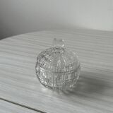 Chiseled crystal sugar bowl