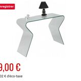 Designer curved glass console
