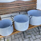 Set of 3 zinc basins