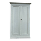 Armoire parisienne ancienne patine blanche