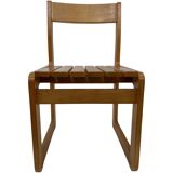 Vintage Pinewood dining chair 70's minimalist design
