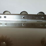 Coat rack in chromed metal, 3 hooks 70s