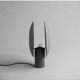 Table lamp in aluminum, oxidized, contemporary work.