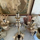 Bronze and brass chandelier, 56cm