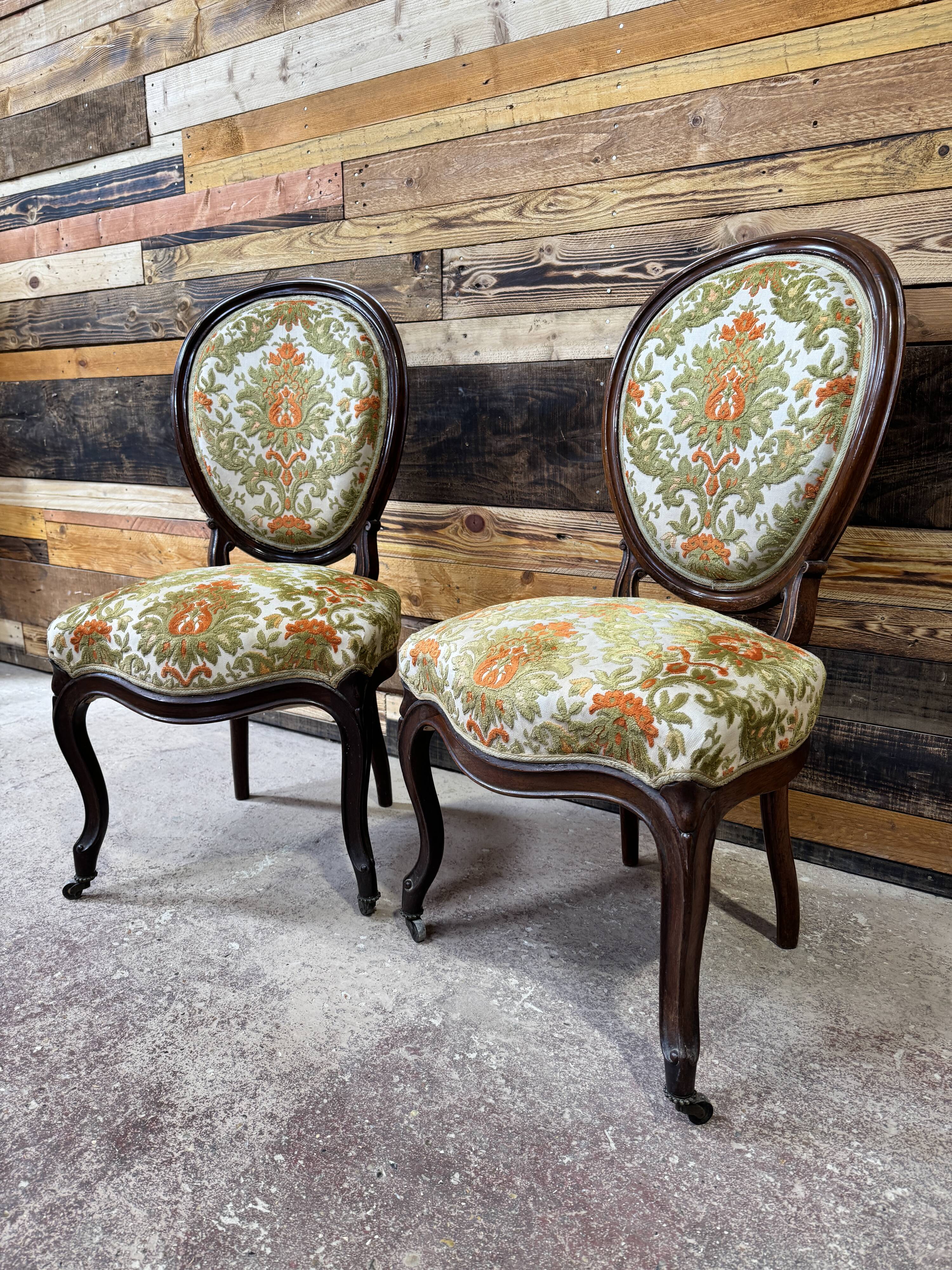 Pair of antique chairs in Louis Philippe style.