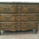 Three walnut drawers chest