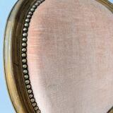 Louis XVI armchair with patina and antique velvet