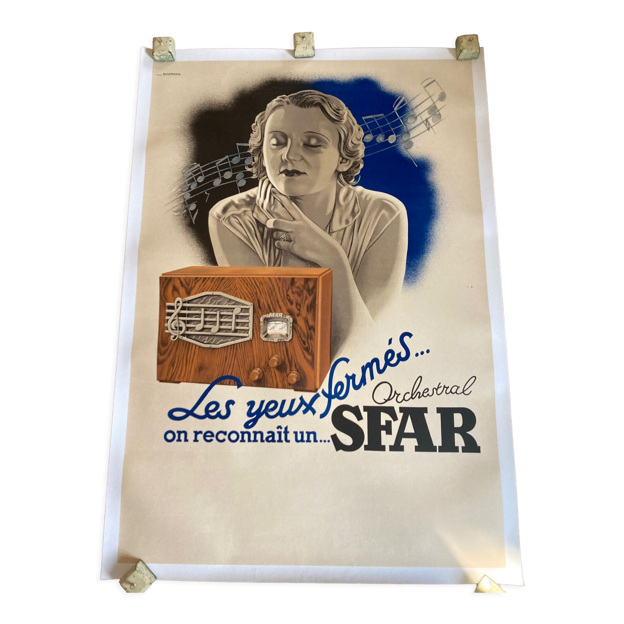 Original old poster sfar eyes closed 83 x 124
