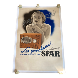 Affiche ancienne original sfar