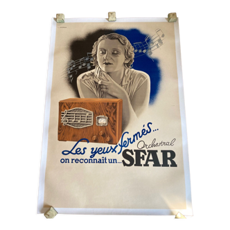 Original old poster sfar eyes closed 83 x 124