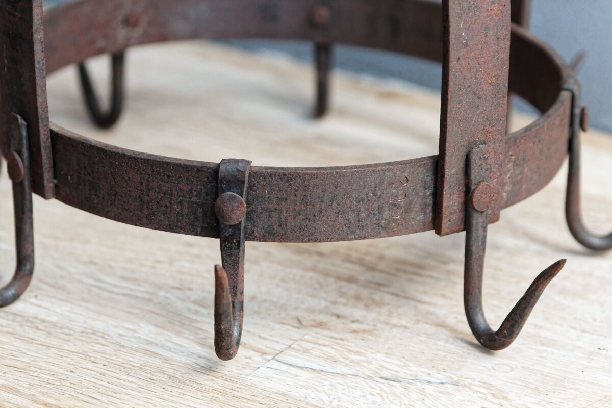 Wrought iron kitchen utensil holder