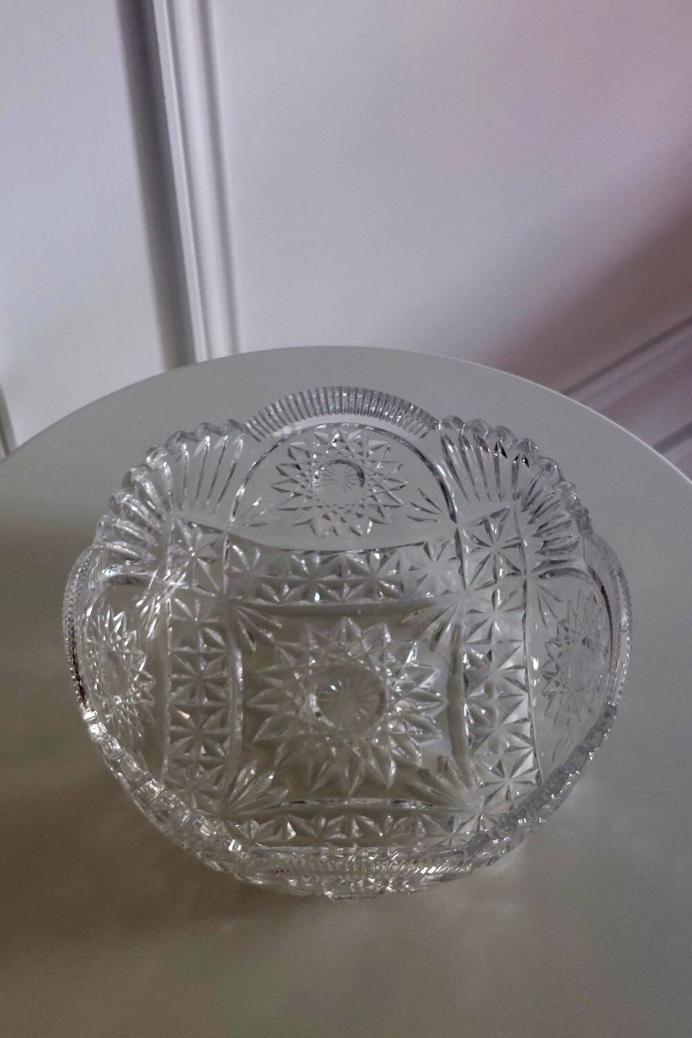 Crystal salad bowl