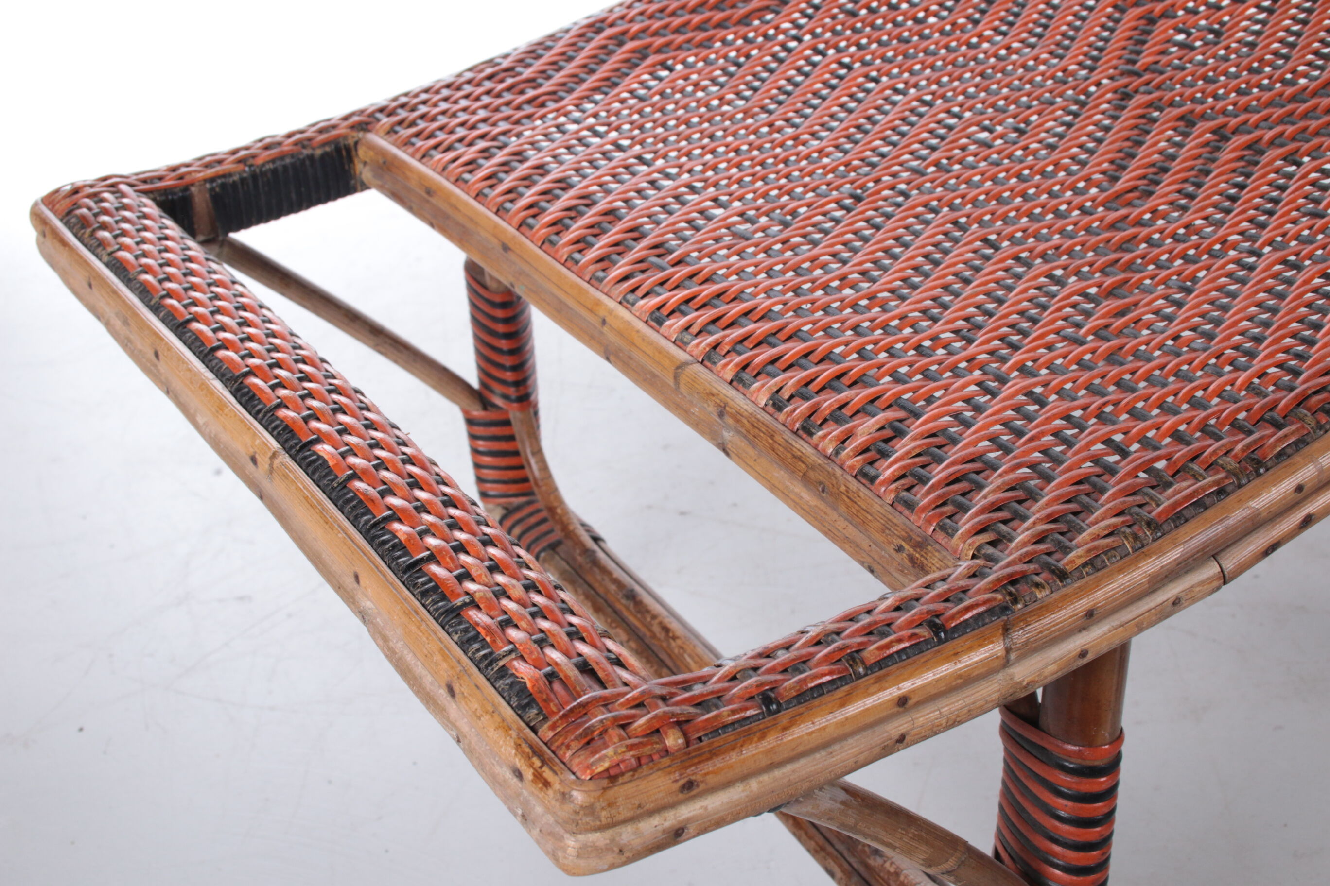 Vintage Rattan and bamboo Lounge chair, 1960s