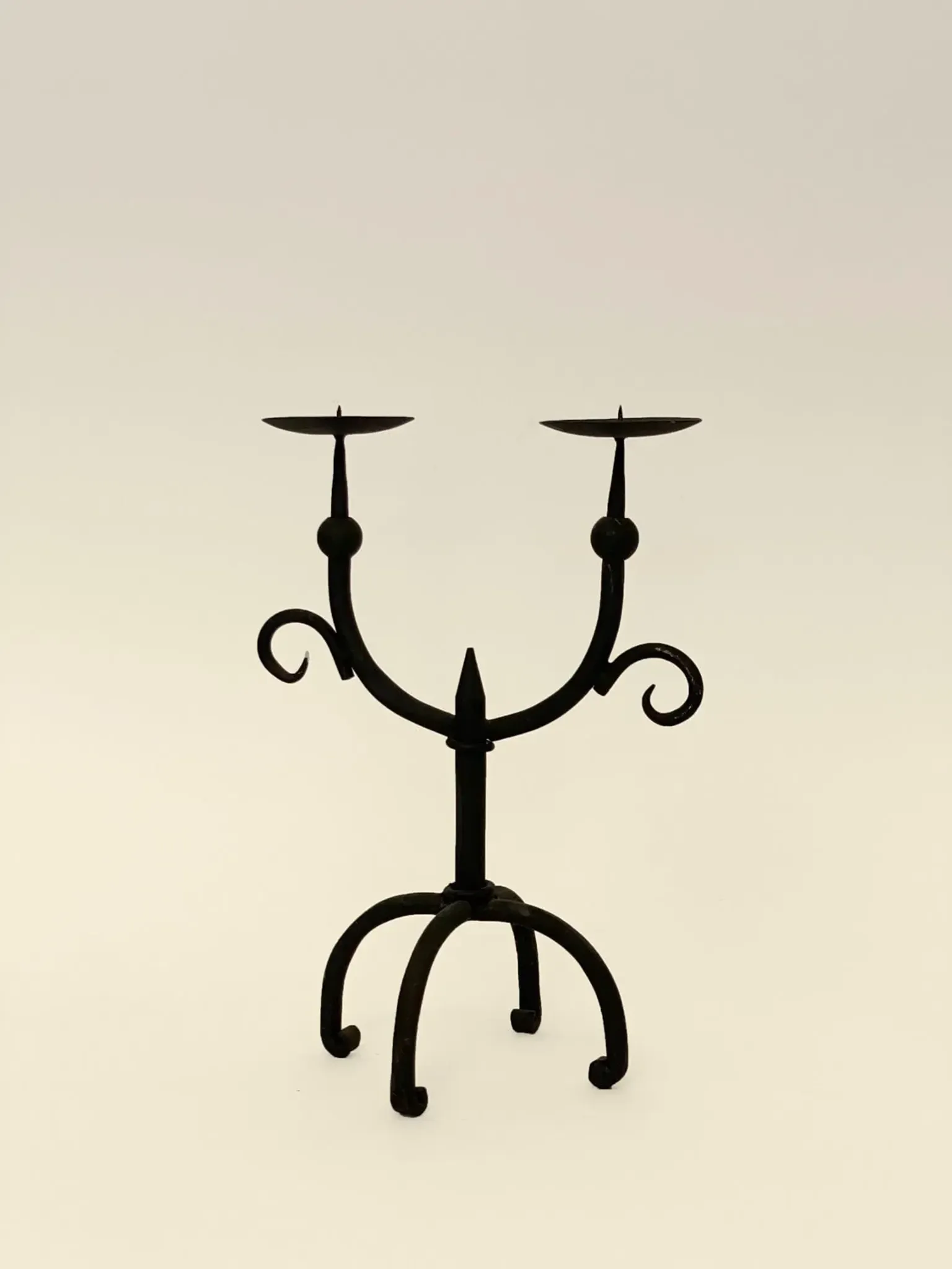 Double chandelier, wrought iron