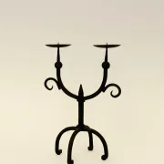 Double chandelier, wrought iron