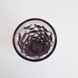 Vase en verre violet par Hirschberg