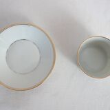 4 tasses à café filé doré Limoges création Dessagne, années 40
