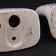 Paris porcelain towel rack, floral decoration, 60s
