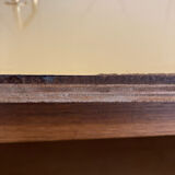 Buffet with 4 sliding doors, vintage wood and Formica