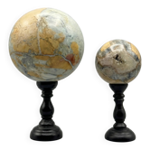 Pair of polished Maligano jasper spheres on bases – Mineral composition