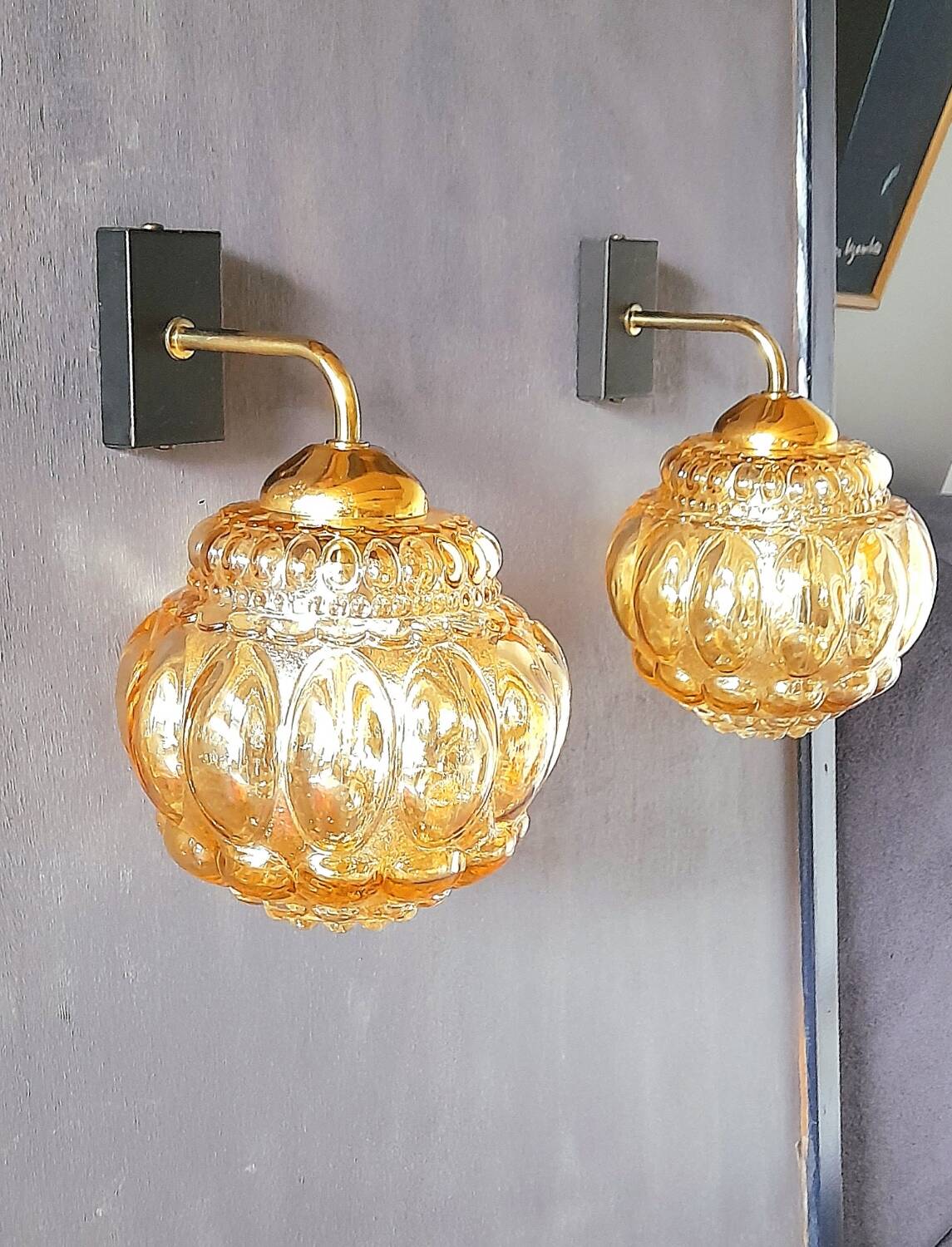 Pair of dlg Helena Tynell wall lights 70s