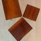 Suite of 3 nesting tables in rosewood by Kai Kristiansen 1960s