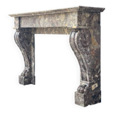 Charles X fireplace in Waulsort marble, early 19th century