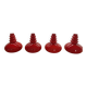 Rare set of 4 red glass pendants from the mid-century by Peill & Putzler (1970s)