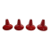Rare set of 4 red glass pendants from the mid-century by Peill & Putzler (1970s)