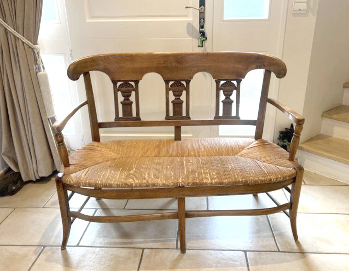 Bench Provencal bench 1900 straw
