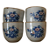 Set of 4 small stoneware tea bowls.