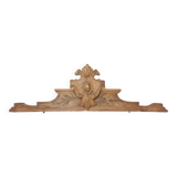 Antique carved wooden door pediment