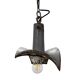 Nr. 2 Vintage industrial mirrored pendant light by Esla