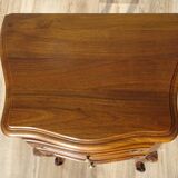 Louis XV bedside table in solid walnut