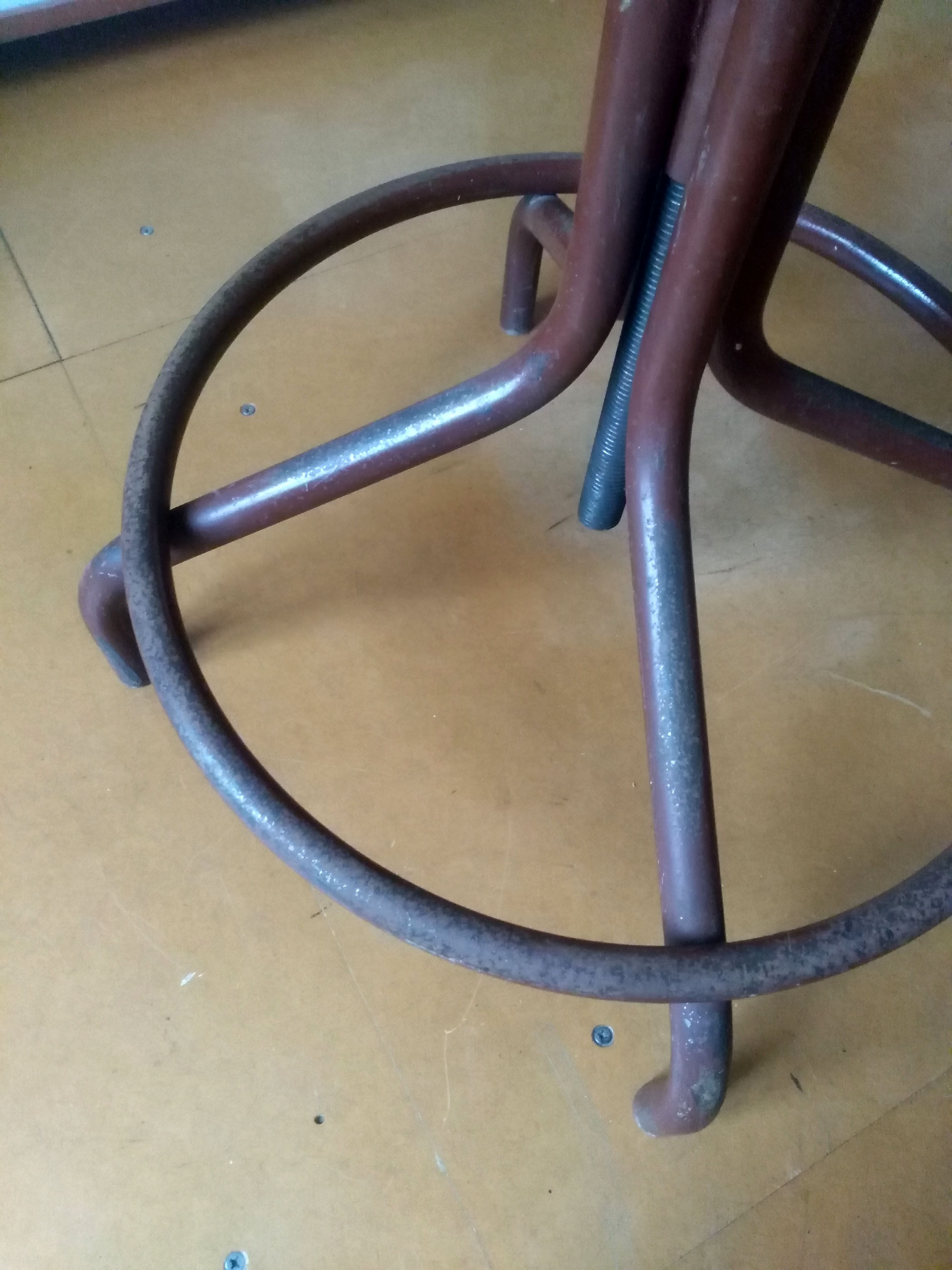 Adjustable workshop chair, steel wood 60s