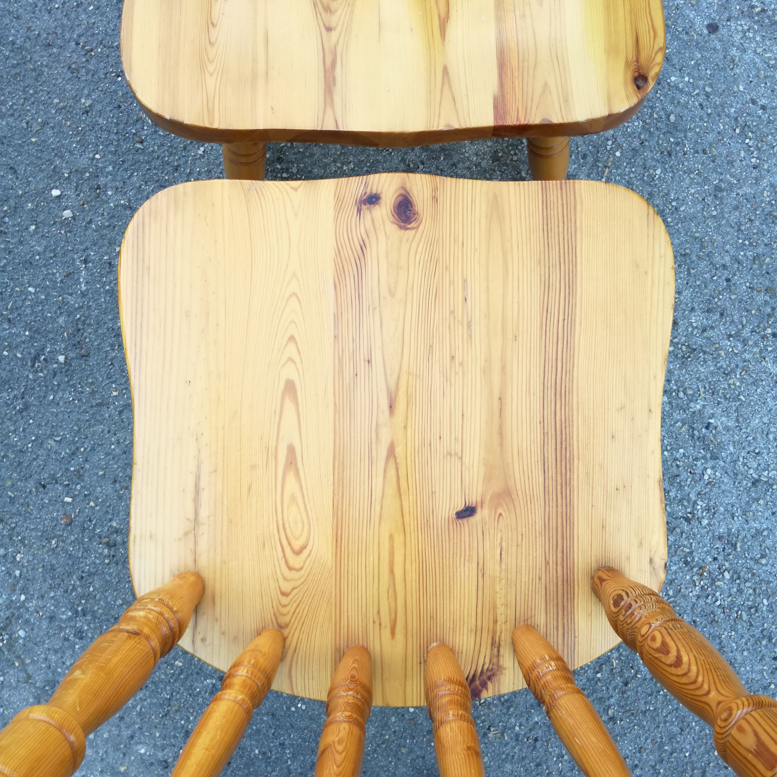 Chairs with pine bars