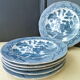 Set of 6 dessert plates in porcelain decoration "a la pagode"