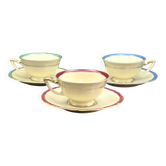 Set of three antique Thomas Bavaria cups – Ivory porcelain