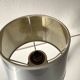 Metal lamp, 2m fabric cable, silver lampshade