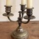 Pair of 3-Light Candelabra Silver Metal Louis XIV Regency Style