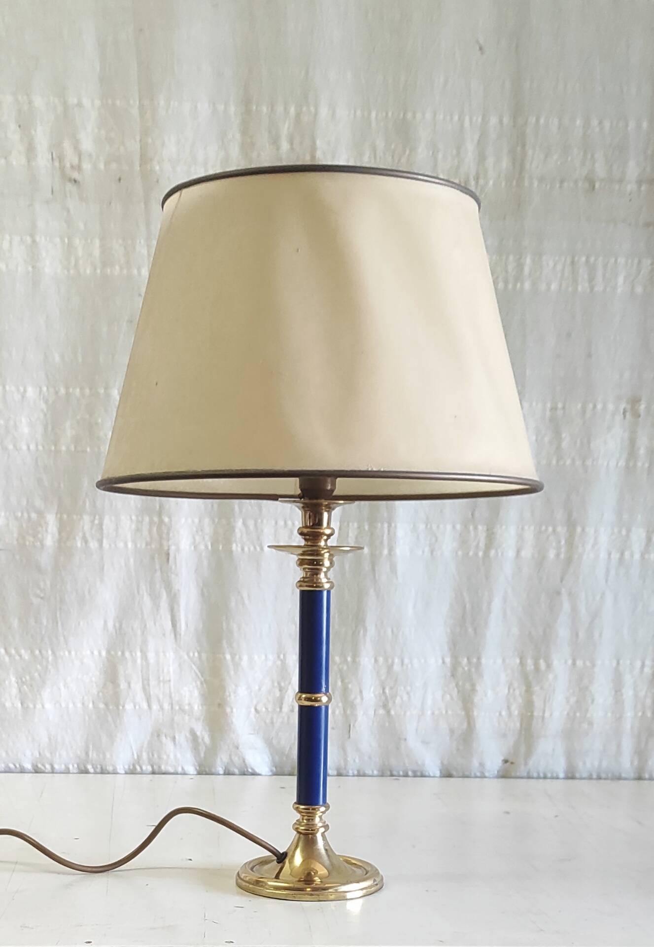 English table lamp base in brass - mid 20th century