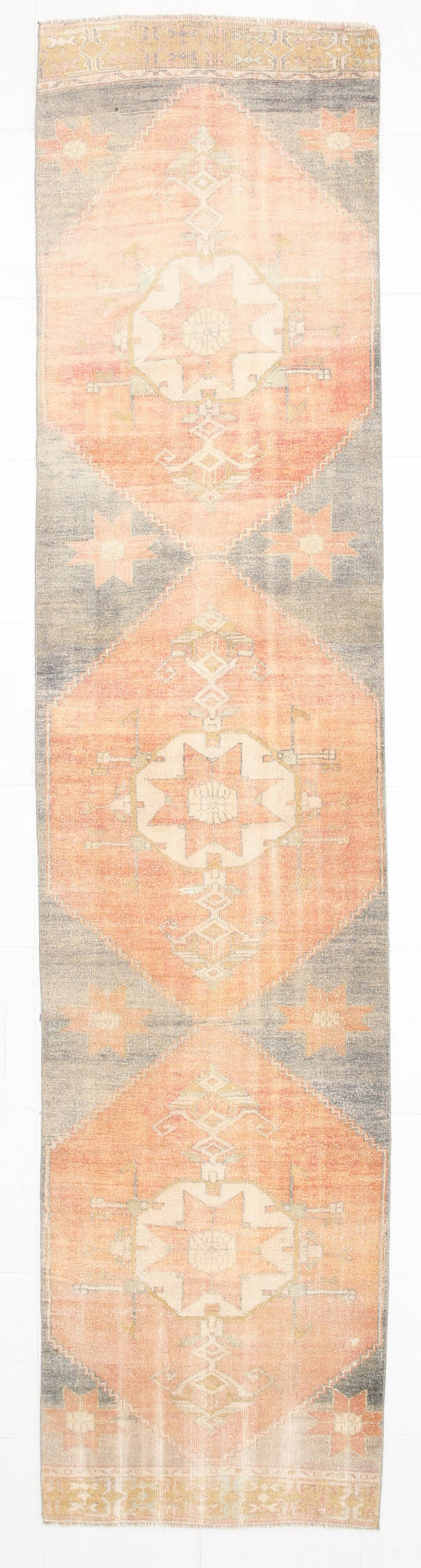 3x12 oriental vintage runner rug.